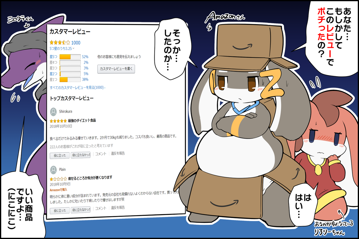 情報リテラシー試験「レビューを見極めよ」 #擬竜戯画 