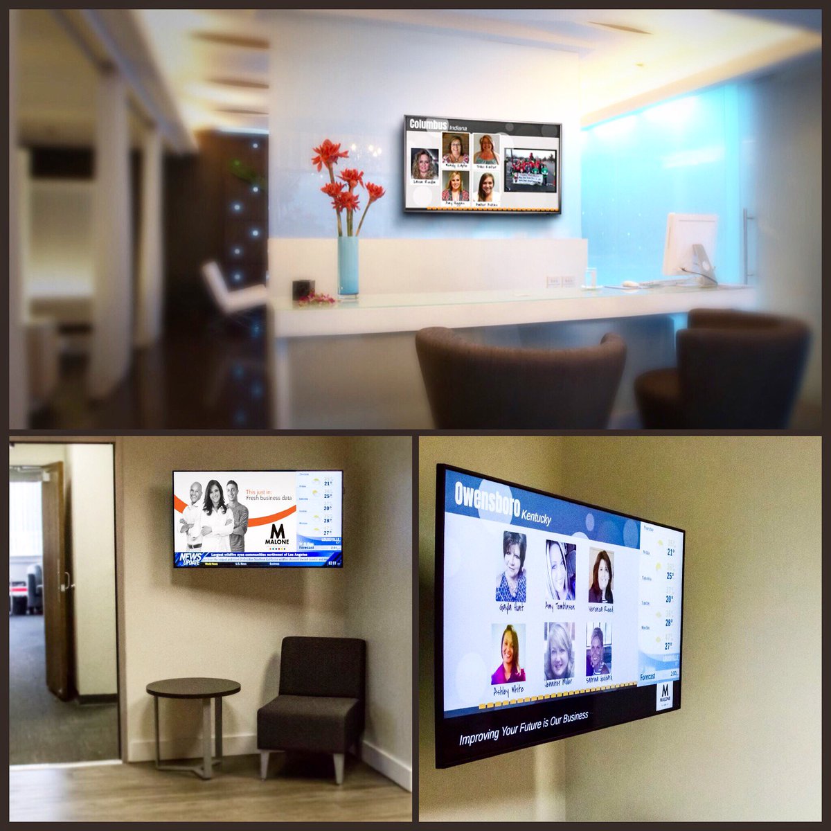GoCodigo's tweet image. Afraid of a little change? Don’t be! Check out how Malone Solutions is embracing change and utilizing Codigo’s #digitalsignage to reach their clients, job candidates they represent, and their employees in new, fun, and creative ways! gocodigo.com/customer-spotl… #marketing