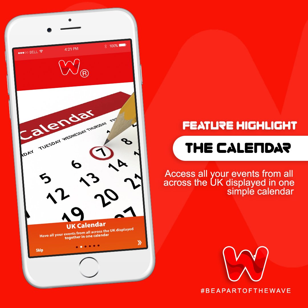 wavelistapp's tweet photo. Introducing the #CalendarFeature:
allows users to view all the events they have saved across the UK. #BeAPartOfTheWave https://t.co/SrbkxSxGQ6