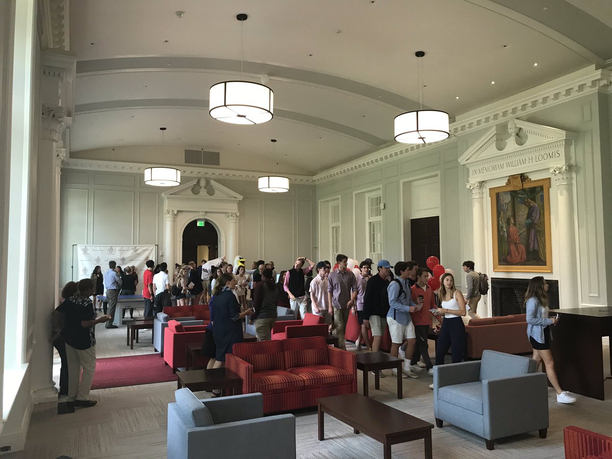 LC_AlumniNet's tweet photo. What was Loomis Dining Hall is now the main student lounge in the new #ScanlanCampusCenter https://t.co/d3pdxc5Y4a