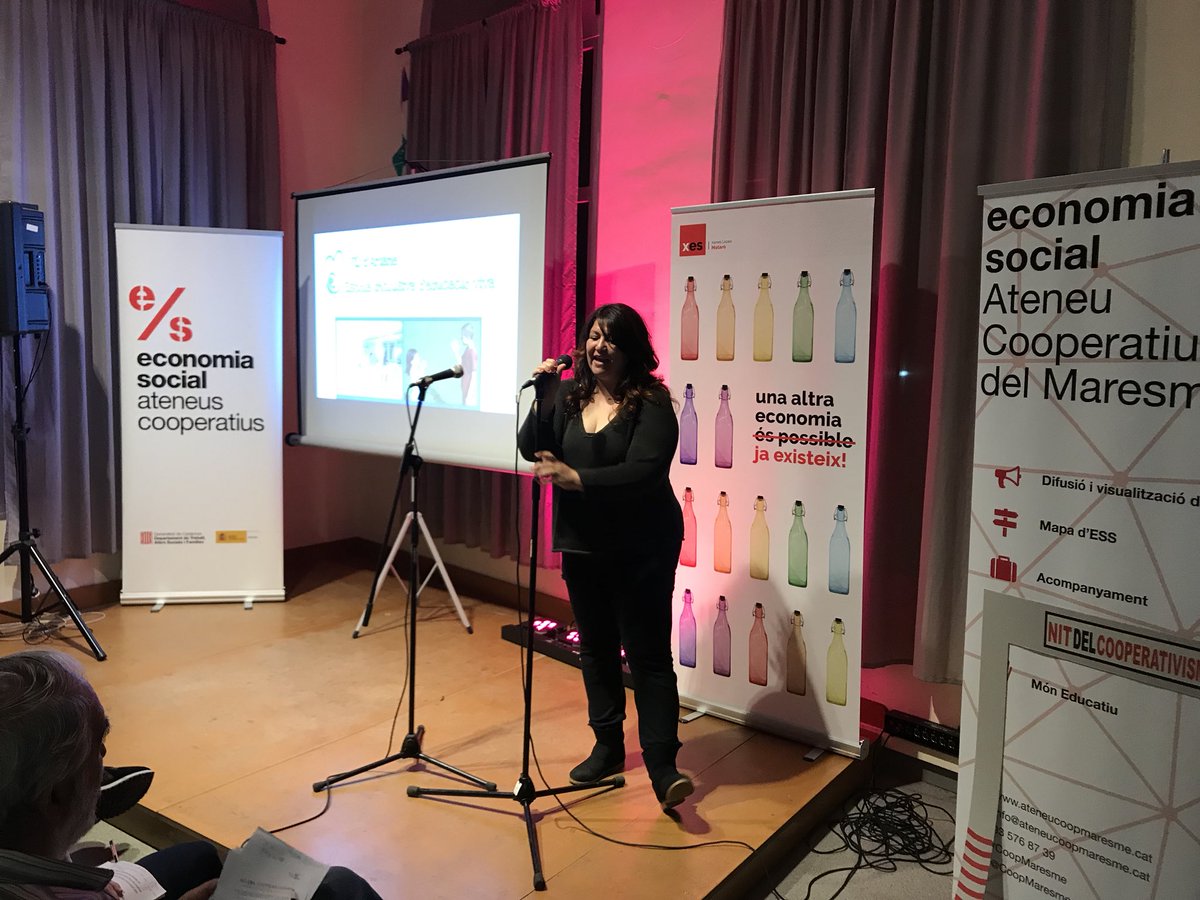 CoopMaresme's tweet photo. 👩‍🏫 Les companyes de #FildAriane, cooperativa de treball per la inclusió educativa d'infants i joves amb diversitat funcional i sense a través de l'educació viva. #NitCoop #PepaMaca2018 https://t.co/ieoIq2YJyB