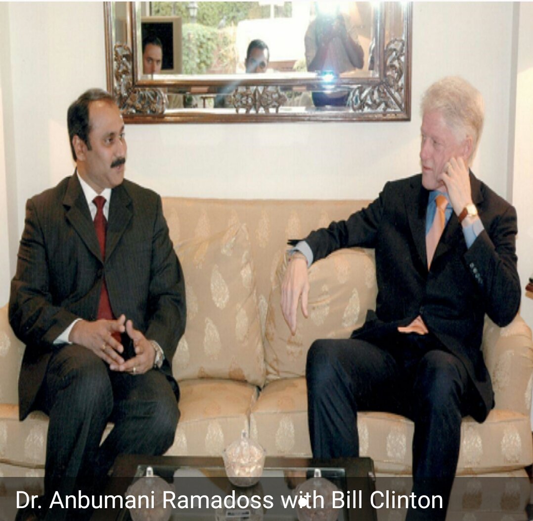 Sundararajank8's tweet photo. Former US President Bill Clinton, Hilary Clinton and Former Indian Health minister Dr.Anbumani Ramadoss..
#HBDAMR https://t.co/vMYCvDnwjq