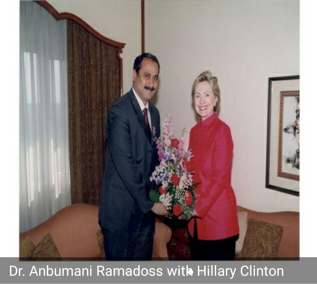 Sundararajank8's tweet photo. Former US President Bill Clinton, Hilary Clinton and Former Indian Health minister Dr.Anbumani Ramadoss..
#HBDAMR https://t.co/vMYCvDnwjq