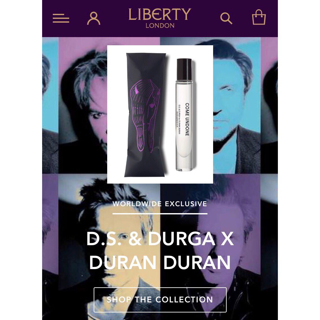 duranduran's tweet photo. @DSandDurga for @duranduran ... shop the exclusive event at Liberty London #duranduran #perfume #dsanddurga #libertylondon #smelllikeisound https://t.co/Q5FiARqUMJ