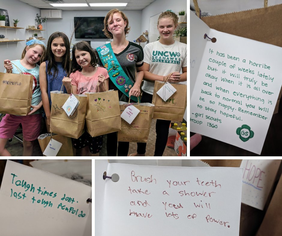 ywcalcf's tweet photo. Thank you to Girl Scouts Troop 1360 for your donations to our women and families! Many of our program participants are still recovering from Hurricane Florence and will be for some time. The impact of your gifts are HUGE. THANK YOU! #NOMOFLO https://t.co/ODfqdO3dz8