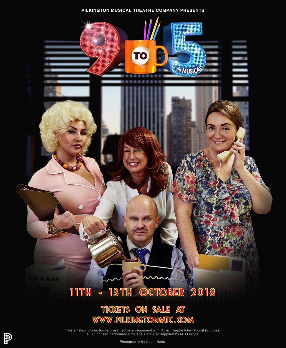 PilkingtonMTC's tweet photo. Opening night this Thursday 11 October for #9to5musical Got your tickets yet? #dollyparton #musicaltheatre https://t.co/Qe1AjlzjrJ