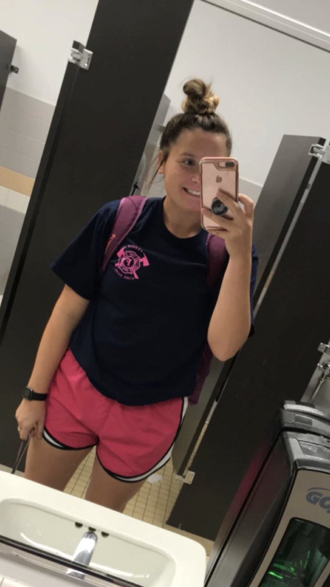 jmount13's tweet photo. I finally got her a fire shirt she can call her own and it couldn’t look any better on her 😍 https://t.co/M4NPE8ISgk
