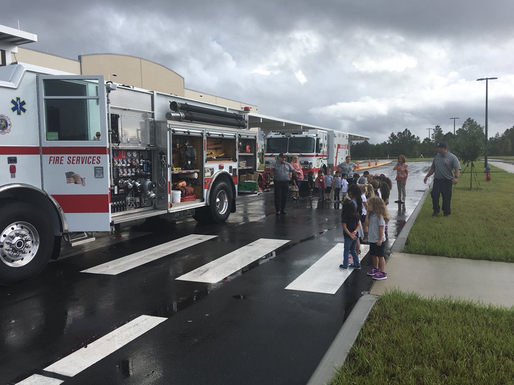 <a href="/PiersonVPK/">Brittany Bostic Newton</a>  had a visit from Volusia County Fire Services Department 44 today to celebrate National Fire Safety Day. “Get out, stay out, and call 911!”