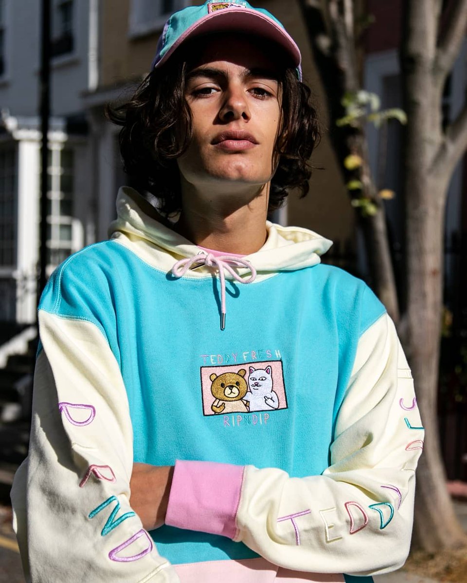 2.0 signature Colorblock Hoodie from RIPNDIP x Teddy Fresh.