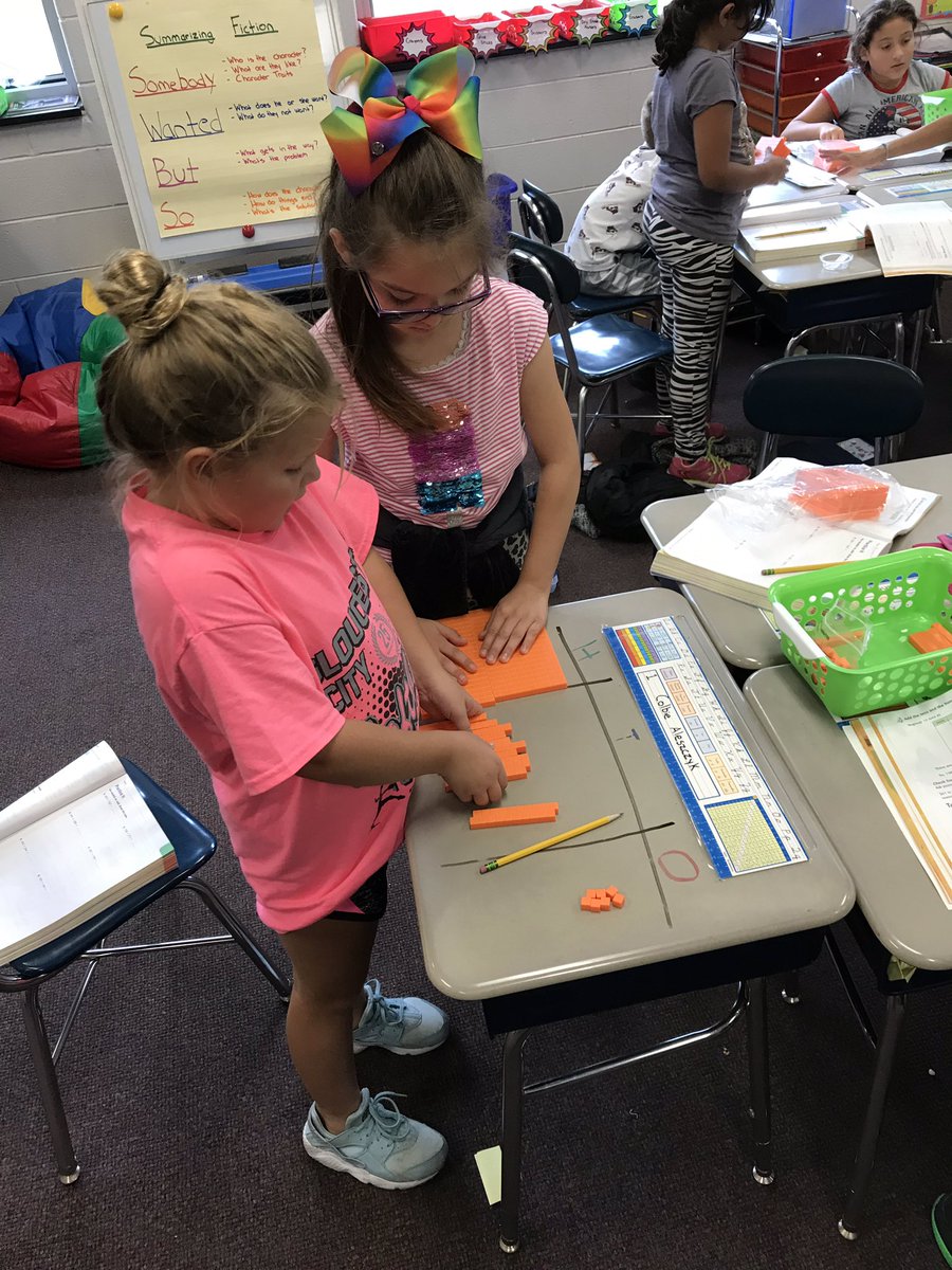 MrLagay's tweet photo. Using #MathPracticeStandard 4, Model with Mathematics to help us understand addition with regrouping @maryjohutch @DelranMath https://t.co/yNYLihLW4d