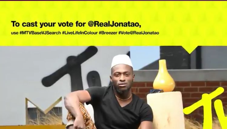 Please Vote for RealJonatao guys

See the tweet about for the according hashtags🌠

Let's help the new wave in entertainment 

#MTVbaseVjsearch #LiveLifeInColour #Breezer #Vote@RealJonatao