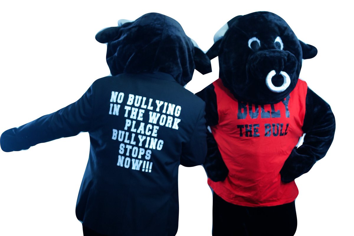 drwmharrison's tweet photo. #October is #NationalBullyingPreventionMonth and @Bullythebull101 #BullytheBull &amp; #CorporateBully stand with every #woman #man #girl &amp; #boy that have been victimized by #bullying in schools, workplace, etc... etc... #StopBullyingNow  https://t.co/QDl12p0DxD https://t.co/i3mDMjuWNx