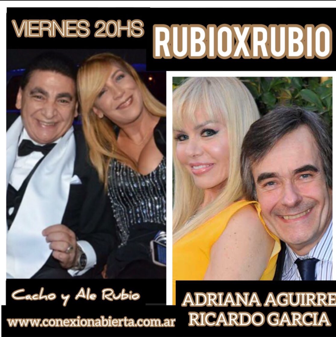EstelitaNu33's tweet photo. @ALERUBIO_
#ParaAgendar
⭐️#IMPERDIBLE⭐️
#VIERNES 20hs #RUBIOxRUBIO con @CachoRubio_ y @ALERUBIO_ junto a los queridísimos ADRIANA AGUIRRE Y RICARDO GARCÍA x @conexionabierta Canal 29.1 TDA #TvRebelde y Radios de x Todo el Pais
#ComoNuncaLoEscuchaste
.▶️ https://t.co/qTJBzknAy2 https://t.co/XUobPyMch8