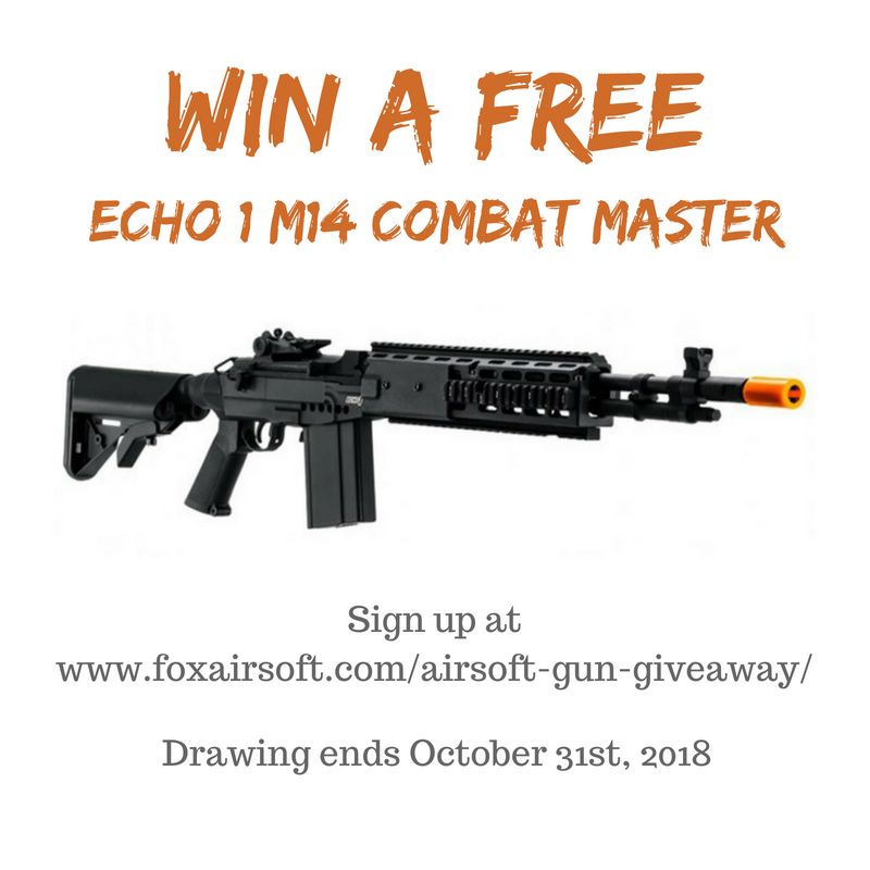FoxAirsoft's tweet photo. Just a reminder that our free gun giveaway ends on the 31st! Sign up at https://t.co/xS0AiZ2Ipg - we're giving away this sweet @echo1usa M14 Combat Master!
#echo1usa #foxairsoft #airsoft #airsoftcolorado #milsim https://t.co/jXwqxhMexc