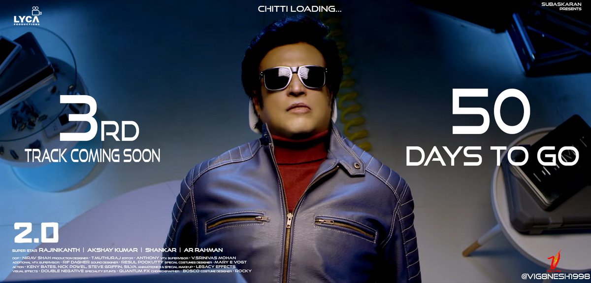monu_offcial's tweet photo. #50DaysMoreFor2point0
Just 50 Days far #2Point0 🙌😊😊
#2Point0Trailer #29Nov18
#Rajnikanth #AkshayKumar
.
.
Ckooo-Ckooo.... 😎😎😎 https://t.co/qn0R1N6IId