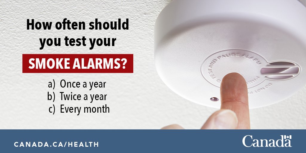 GovCanHealth's tweet image. #Smokealarms save lives. It’s important to test your alarms regularly to make sure they are working properly. ow.ly/ovLp30m5nlV #firepreventionweek