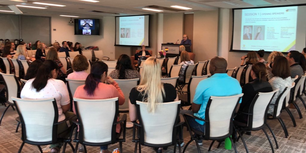 Bridgepoint_Ed's tweet photo. @AshfordU and @aucetl recently hosted a #WomensDay event to celebrate the contributions of women, promote professional development, raise #genderequality issues, and encourage #diversity in the workplace. #MyBPI #womenatwork https://t.co/6cXNyBN6W9