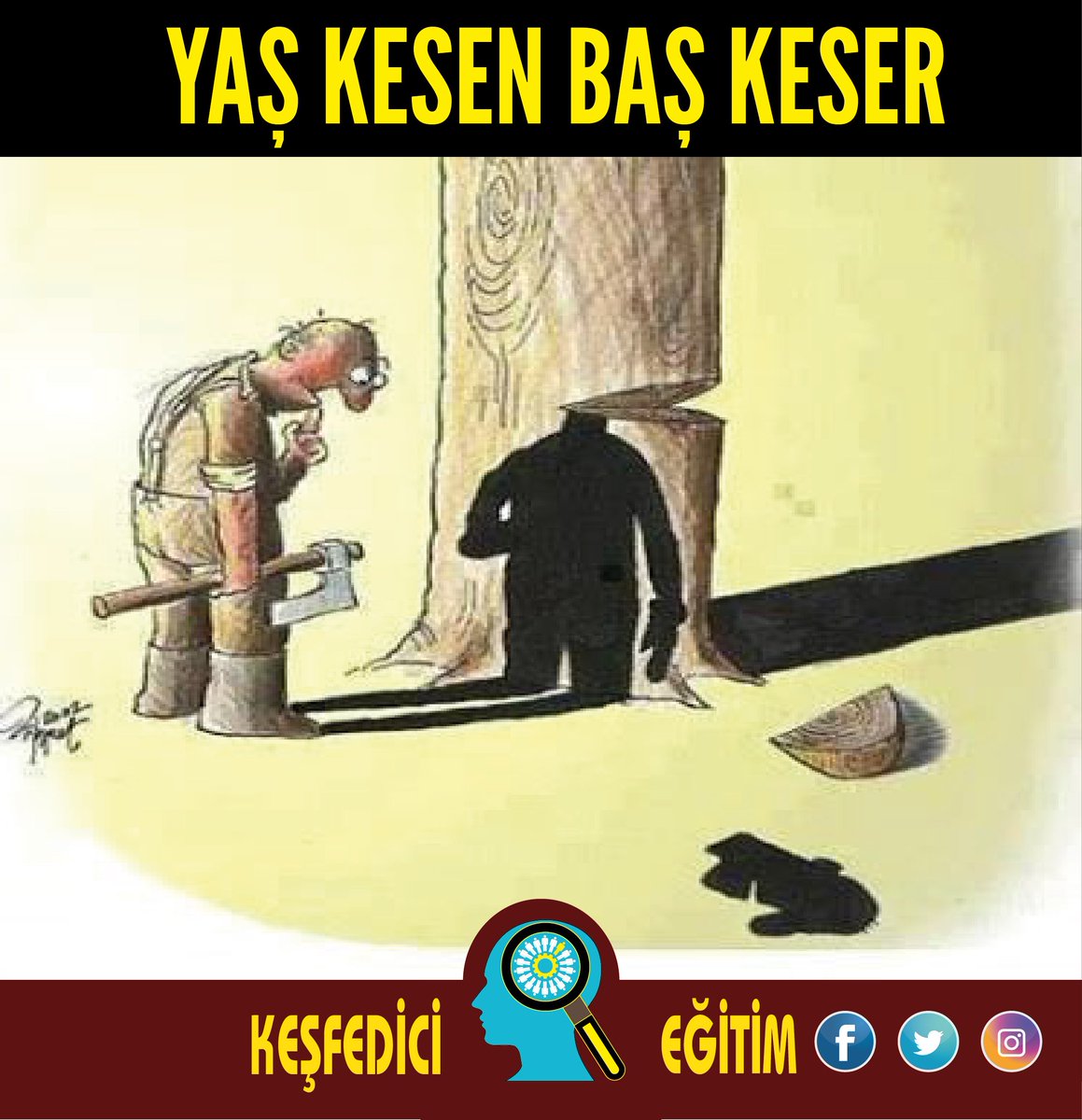 KesfediciEgitim's tweet photo. Yaş Kesen Baş Keser
#eğitim #keşfedici #insan #keşif #içkeşif #keşfedicieğitim #keşfetmek #yaş #baş #kesmek #dünya #ağaç #yeşil #orman #balta #insanlık https://t.co/9HVgL43Ad6