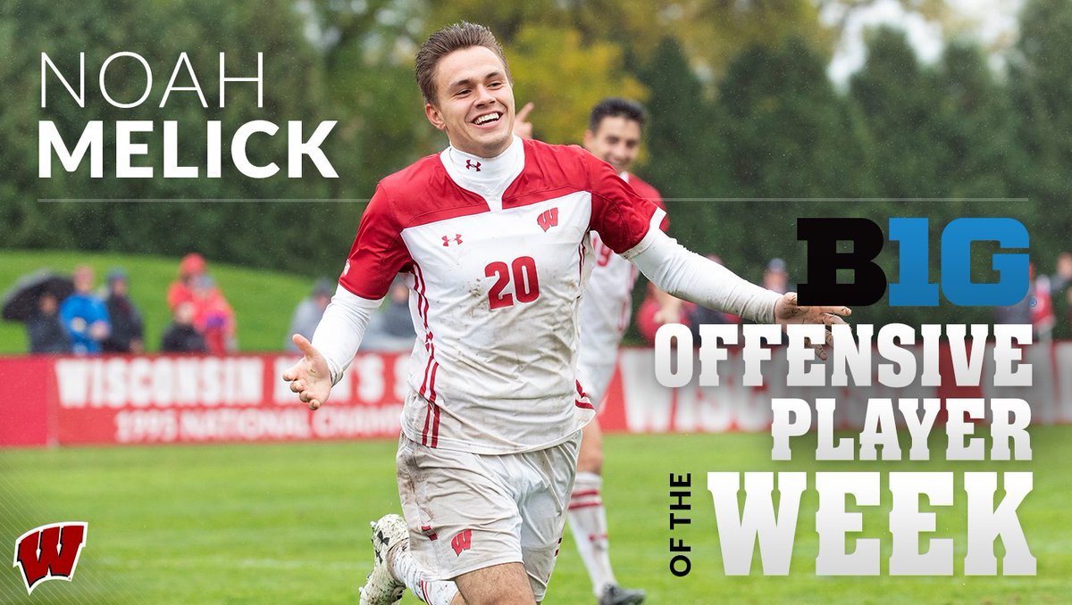 BadgerMSoccer's tweet photo. Congratulations to Noah Melick... @B1GSoccer Offensive Player of the Week! https://t.co/4MXlWXuvFj