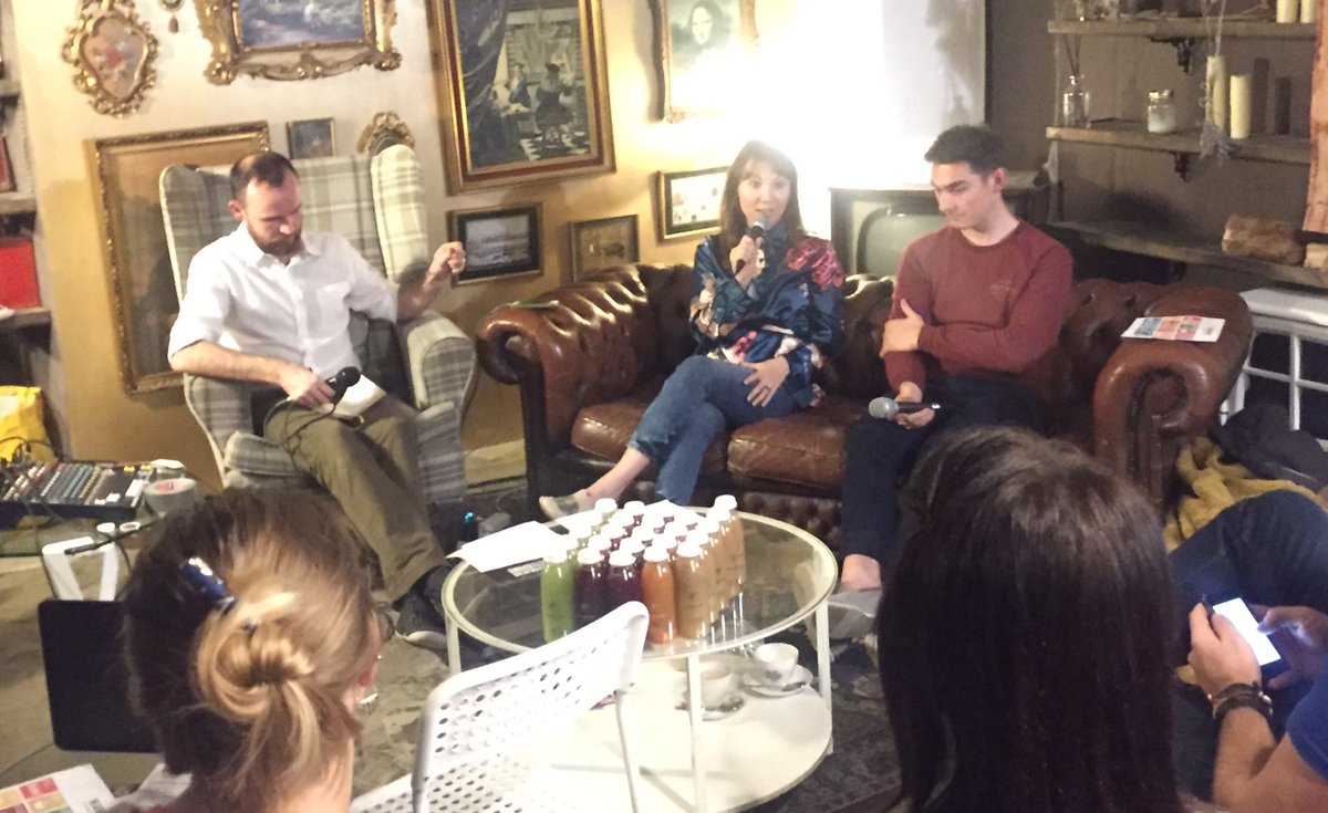 #EntrepreneursforGood <a href="/CowherdsJuicery/">Cowherds</a> sharing their story at the Manchester Entrepreneur Social <a href="/chapter1uk/">Chapter One Books UK</a> #passion #purpose #belief