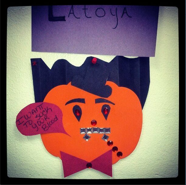 Six years ago, we had a pumpkin making contest. This one was pretty good! 

What is your favorite thing about Halloween?