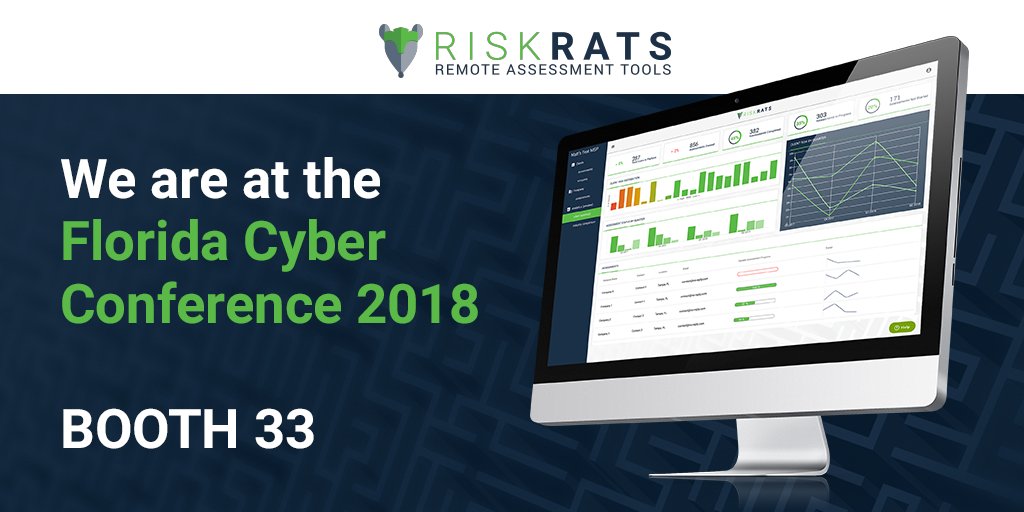 RiskRATS's tweet photo. Join @RiskRATS at the Florida Cyber Conference 2018, booth 33 to learn about our remote assessment tools (RATs) #cybersecurity #CyberSecurityFL https://t.co/62hIsYYPjl