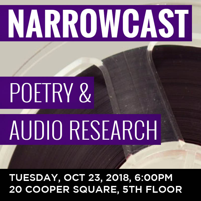 Poetry and Audio Research Narrowcast 
