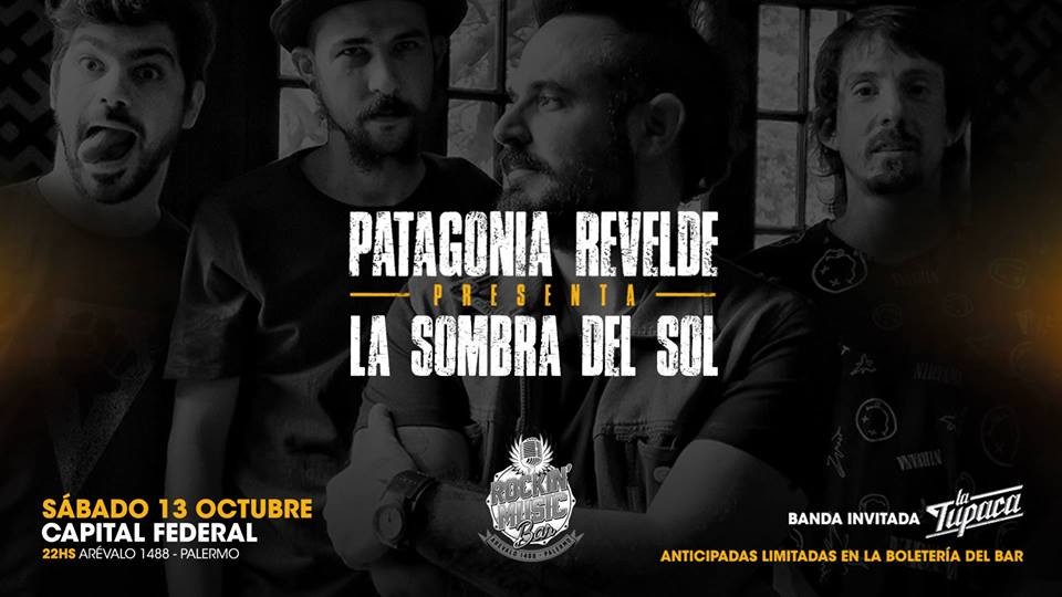 VecinosEnrock2's tweet photo. #FECHAS: #PatagoniaRevelde, de gran actualidad, estará presentando La sombra del sol, su más reciente disco, en Rockin Music, en el barrio de Palermo (Arévalo 1488). La banda invitada será La Tupaca. Más info acá: https://t.co/XiUtItY2Nr https://t.co/Wjvykn1VQo