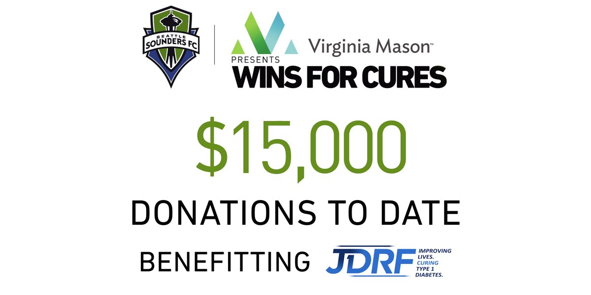 Last night's win continues to add $1,000 in donations to @JDRFnorthwest &amp; T1D research, totaling $15,000 for the season thanks to @VirginiaMason!

soundersfc.com/winsforcures
