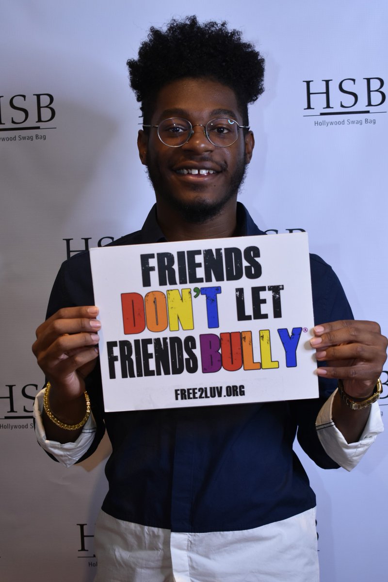 FREE_2_LUV's tweet photo. .@Kamil_McFadden Thanks for standing up to #bullying and hate with us! Your voice matters. #LUVisSTRONGER #BullyingPreventionMonth #ENDbullying 

Thank you @SwagGivesBack for uniting amazing game changers to spread awareness and take a stand. #StrongerTogether ❣️🖤❣️ https://t.co/4mmbtwqGkT