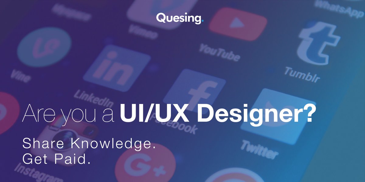 Quesing_'s tweet photo. Hello YouTube UI/UX Designers! Quesing is a novel way to monetize your content. 
#YouTubers  
#ui/ux 
#design  
#Quesing https://t.co/1gf3EFxDva