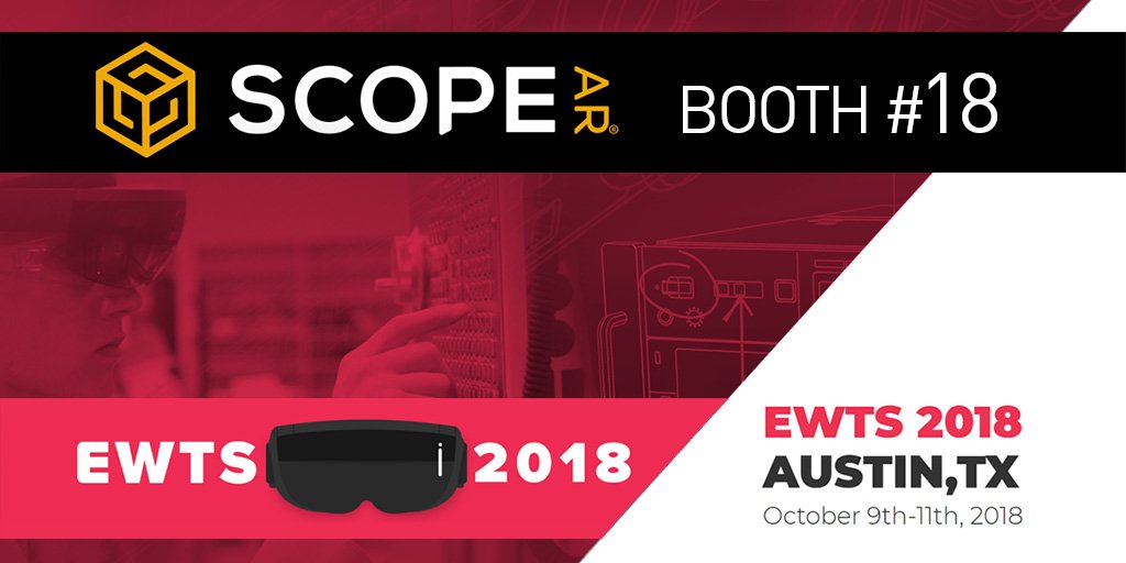 ScopeAR's tweet photo. Day 1 of #EWTS2018! Come check out the latest in #enterpriseAR at booth 18! #WorkLink #RemoteAR #Austin #Texas https://t.co/NilgJILLRr