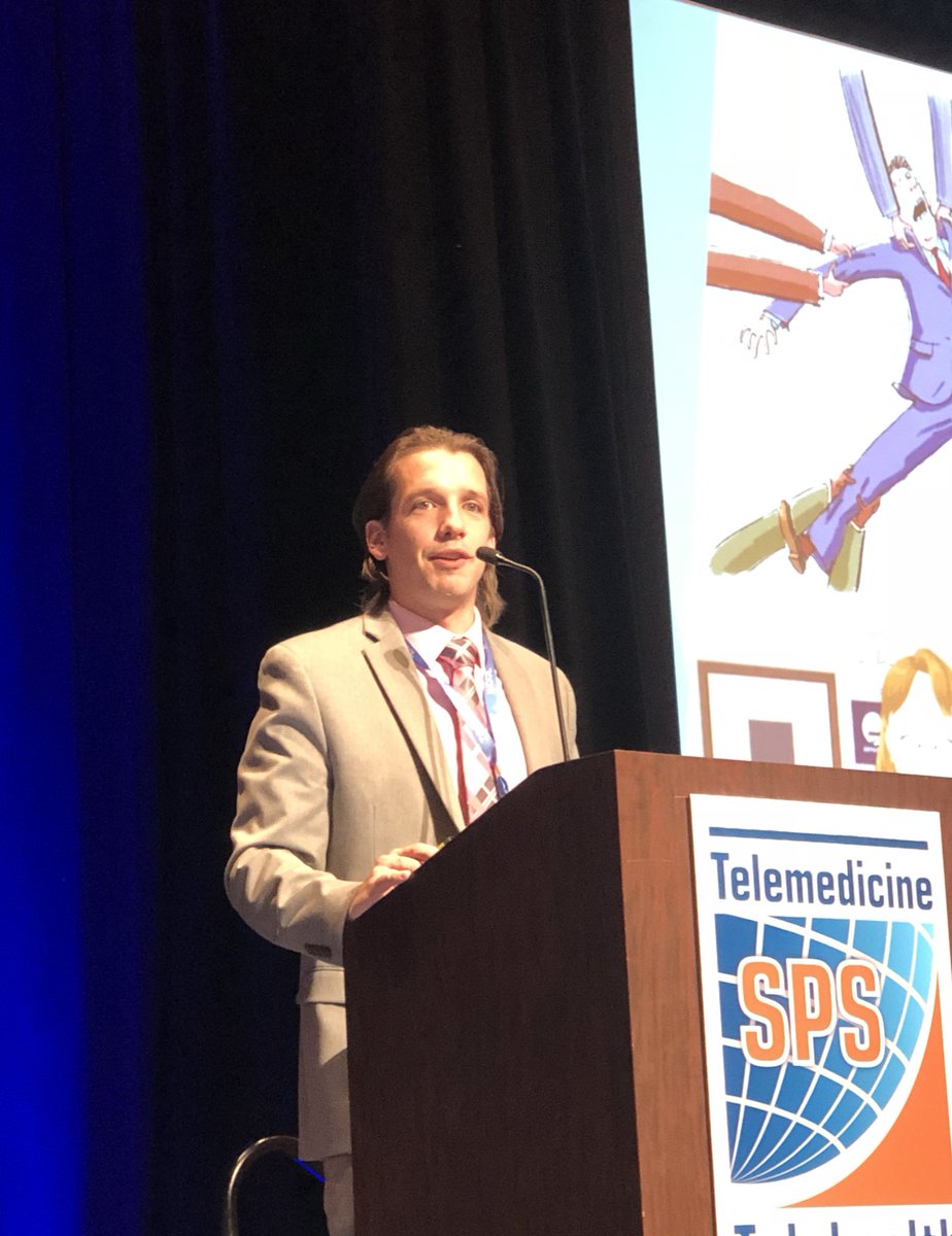Lacktman's tweet photo. “A truly effective #telehealth clinical champion must have not only the requisite medical expertise, but the ear of the C-suite and an understanding of financial drivers.” @tbozkurt79 @AmericanTelemed
#TTSPS2018 #telemedicine #digitalhealth https://t.co/wxnDGnAxO9