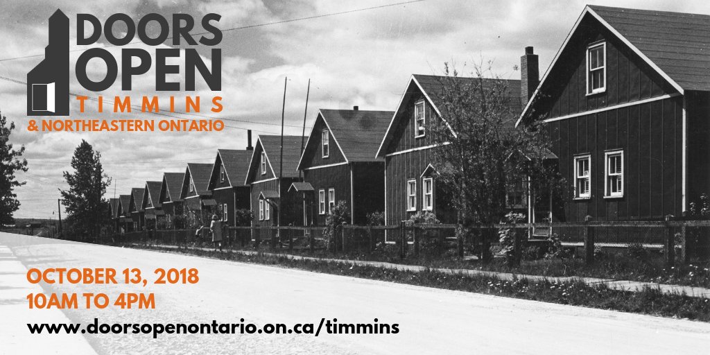 TimminsMNEC's tweet photo. Doors Open #Timmins &amp; Northeastern Ontario is happening this Saturday from 10am to 4pm with @ONheritage. All sites are #free and will have cool stuff happening. Check out the full listing: https://t.co/6DYQXeIWh7 https://t.co/wXFsClbp8F