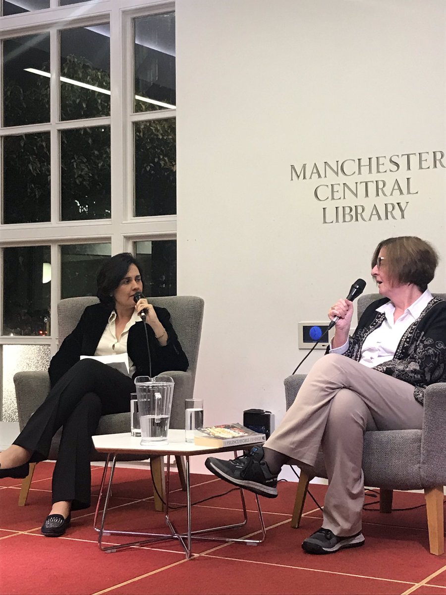 ‘I try to make it as physical as I can’ Pat Barker talks historical fiction and violence with @kamilashamsie @McrLitFest #mlf2018 @MCRCityofLit