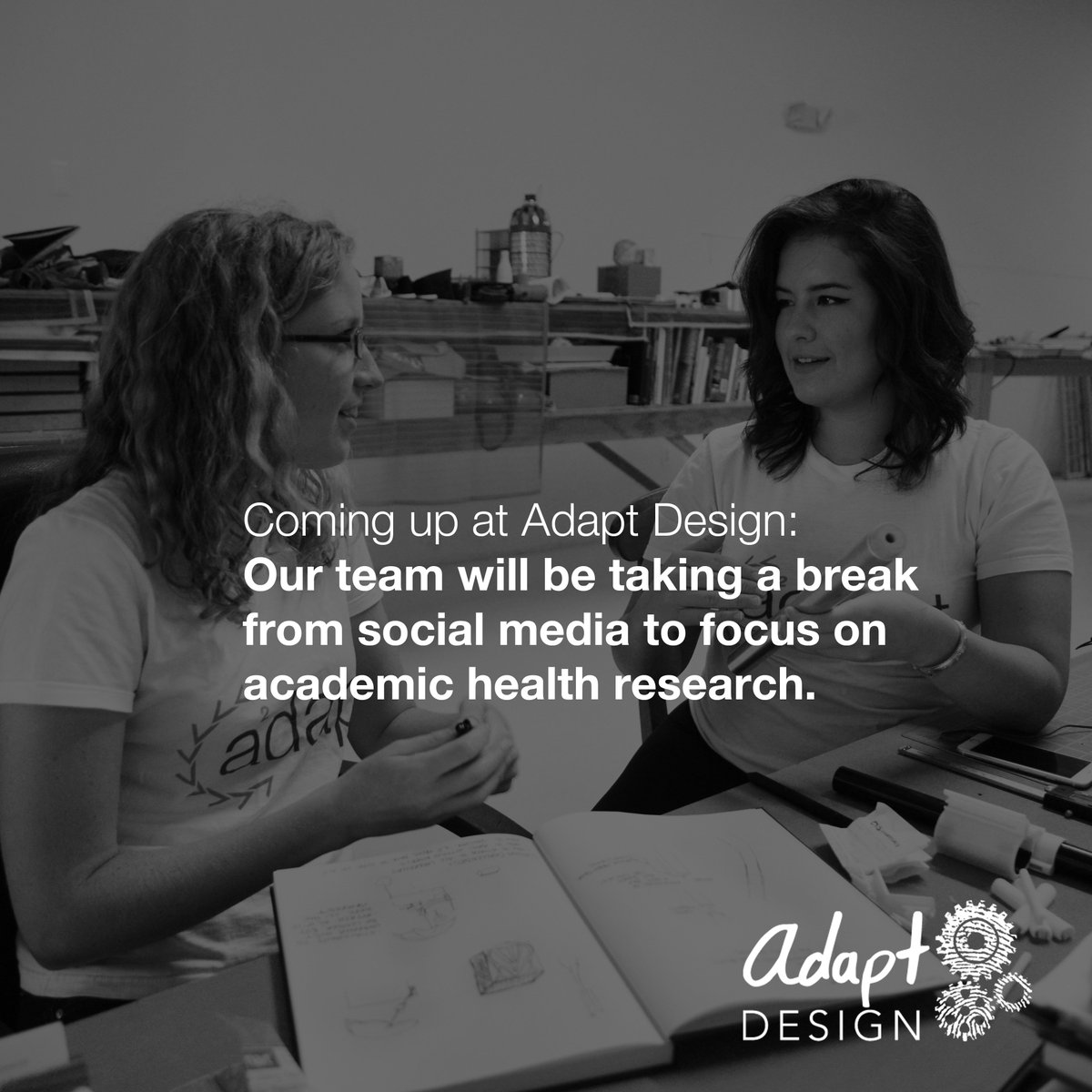 The Adapt team is taking a break from social media as part of our upcoming deep-dive into #health research. However, we will be posting thoughts/updates/findings on our new <a href="/Medium/">Medium</a> page, if you are interested in keeping tabs, you can find the link here: medium.com/@weareadaptdes…