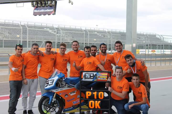 EPAlcoy's tweet photo. Mil gracias a todas las personas y empresas que hebeis hecho este sueño posible,  posición 10° en carrera, 12° en la general de 47 equipos inscritos en la competición @MotoStudent https://t.co/cTjxgRKQ5R