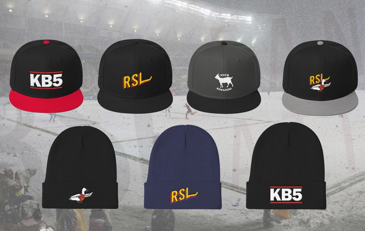 RSLFanatics's tweet photo. In addition to snapbacks, we've got #RSL knit #beanies too! Stay warm all fall and winter with these babies. Maybe wear one to a bitter cold MLS Cup in December ;) 🧢 ☃️ Promo code HATSOFF gets you free shipping through 10/13. https://t.co/JIGc8KTXm5 #KB5 #GOAT #RealSaltLake https://t.co/f14UIYLvpQ