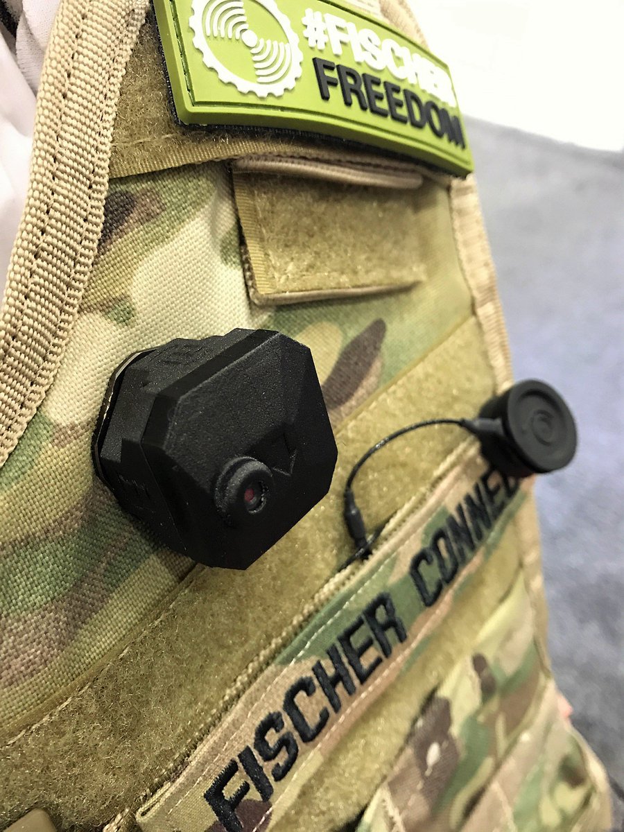 FischerConnect's tweet photo. #AUSA2018: Visit #FischerConnect booth 9235 to check out our live #LP360 demo of a distributed power & data network inside a tactical vest with our new miniature webcam. Another example of how we can reimagine connectivity together! #FischerFreedom #Wearables https://t.co/7GK1RmPSDf