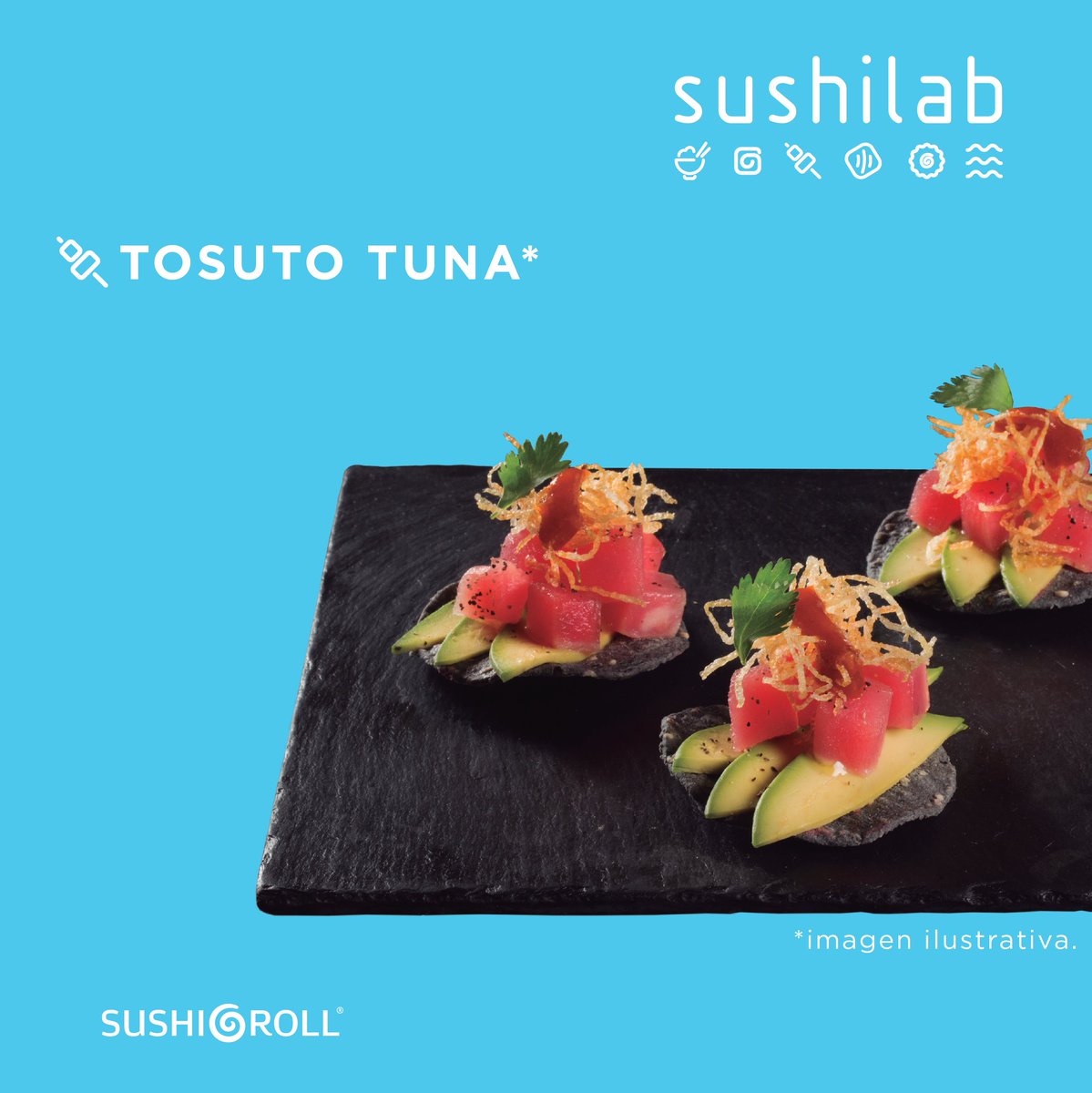 SushiRollmx's tweet photo. ¡Tosuto Tuna, lo nuevo del #Sushilab! 💚
·Consulta el menú aquí --> https://t.co/EEjtDhMXQA https://t.co/01Dx3C1jNn