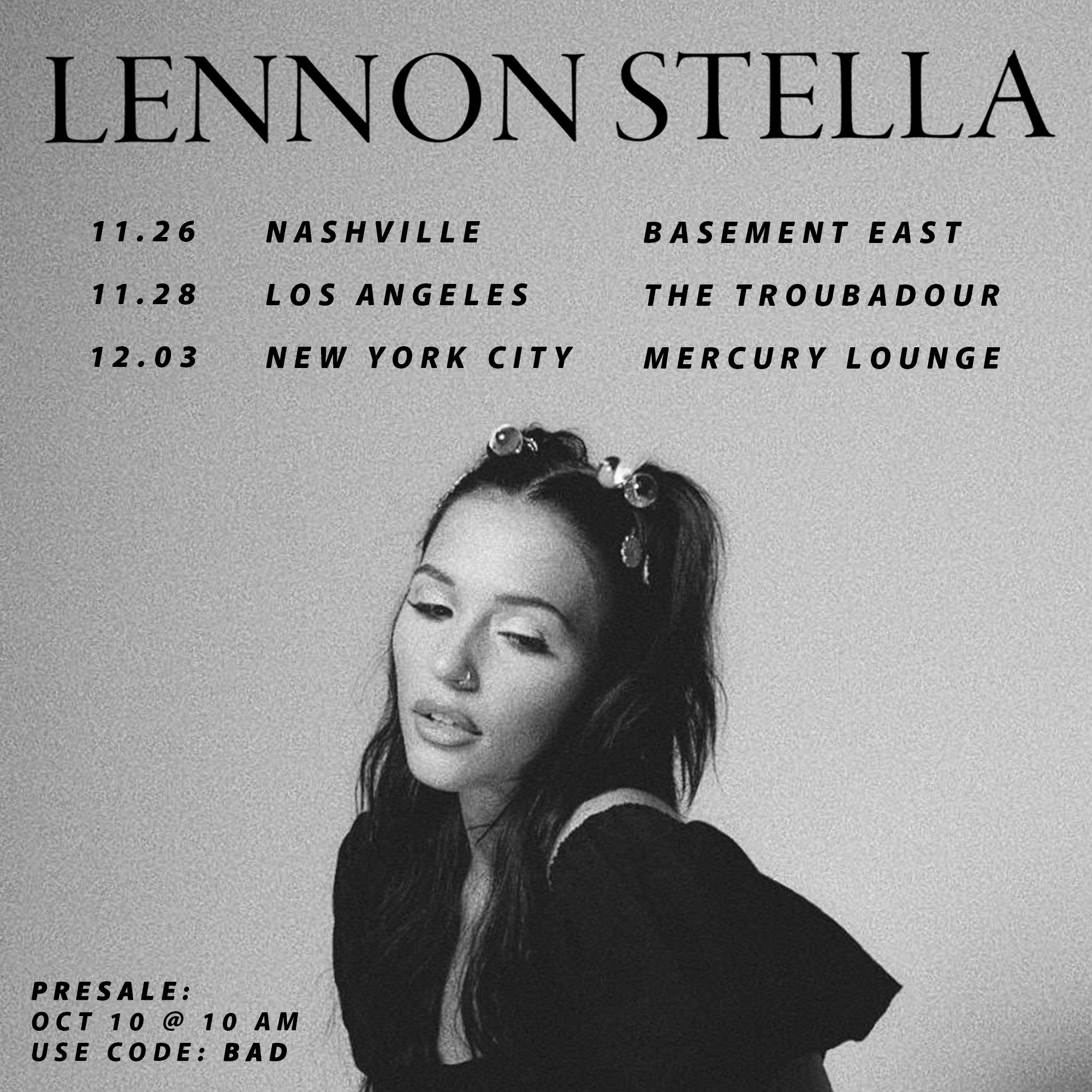 Lennon Stella On Twitter This Is Surreal Presale Tomorrow At 10am Local Time With Code Bad Tickets Https T Co 5pwv2igwyu Lennon stella · single · 2018 · 1 songs. lennon stella on twitter this is