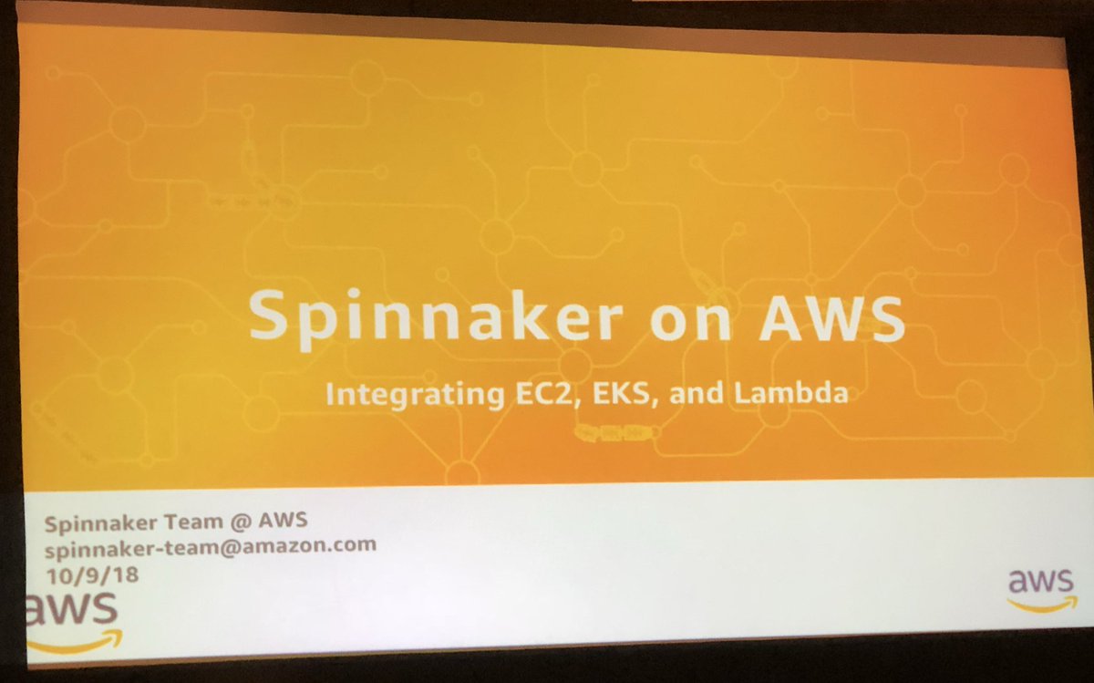 rusmeshenberg's tweet image. Spinnaker on EKS, Lambda and EC2 at #SpinnakerSummit