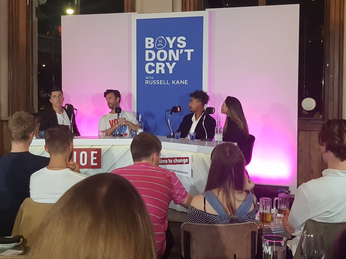 RichieDriss's tweet image. Live edition of #BoysDontCry in full effect with host @russell_kane and guests @oliviajwayne Jordan Stephens of @RizzleKicks and @JolyonRubs @TimetoChange @JOEmediaUK @JOE_co_uk