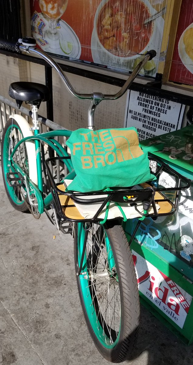 TDWolfpack's tweet photo. When you're too #Fresbro for people to understand. "What is that gear you wear about again?" "How come you don't drive if you have a car?" #MarketRide #TowerDistrict #cycling #Fresno wake up! #hauling https://t.co/BidaLNTKvt