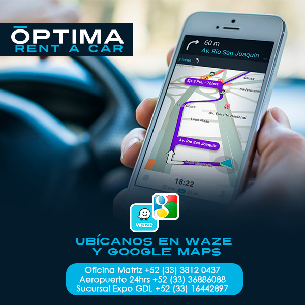 optimarentacar's tweet image. Ubícanos en Waze y Google maps o comunícate con nosotros a cualquiera de nuestras sucursales y renta el tuyo HOY MISMO: 
Oficina Matriz +52 (33) 3812 0437 
Aeropuerto 24 hrs +52 (33) 3688 6088
 Expo GDL +52 (33) 1644 2897