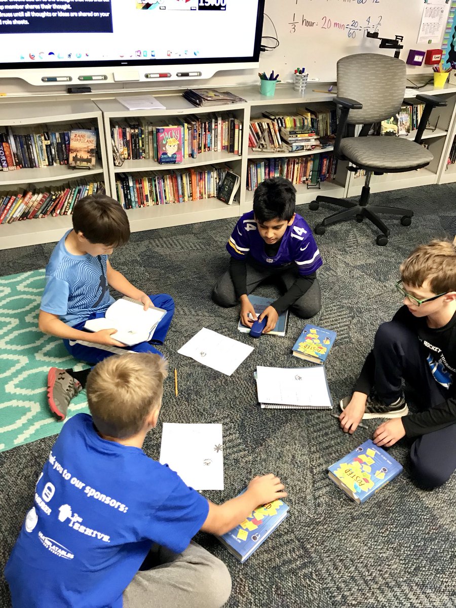 GWImhof's tweet photo. There is excitement in the air...first day of literature circle discussions. #GWgreats #gwreads https://t.co/dohyzDOOGI