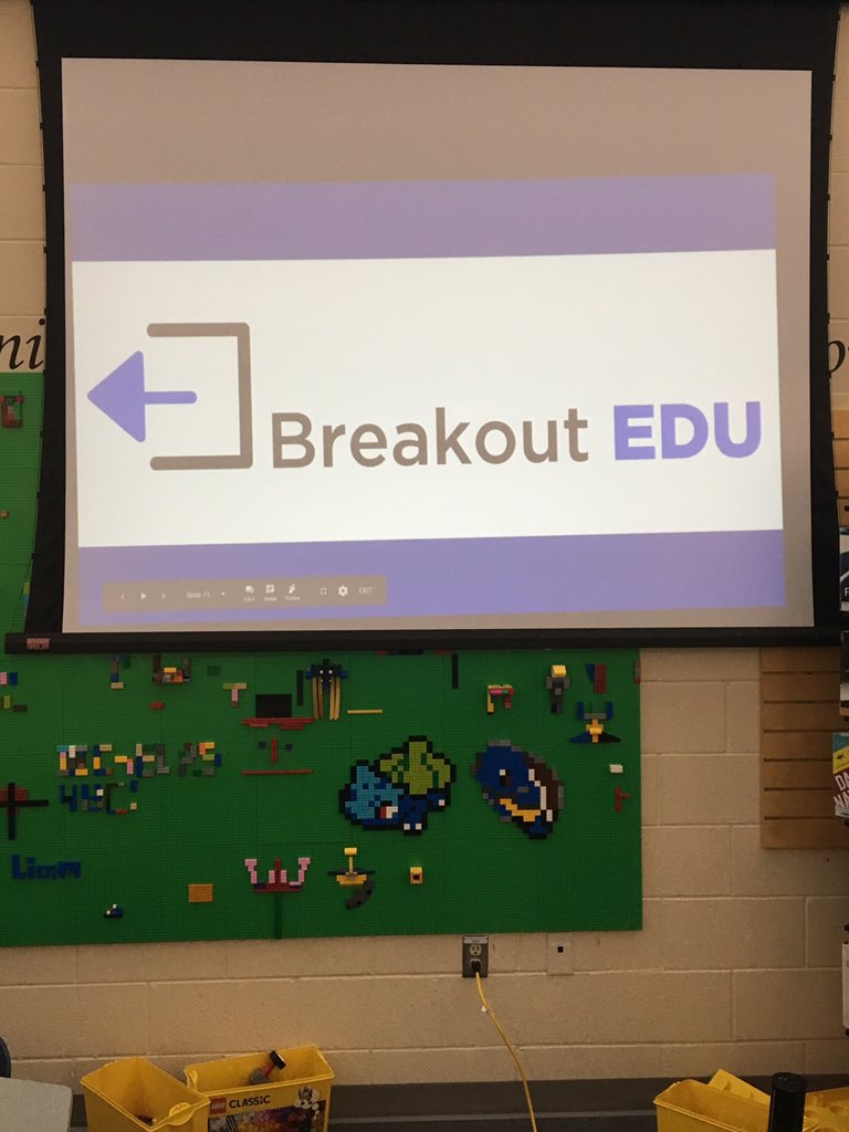 BCI_Library's tweet photo. Awesome #grade9 library learning commons @breakoutEDU escape room #orientation today! #theybrokeout #theygotcandy #thelibraryisfun #teambuilding @BCIVS https://t.co/0a9tsm7SD2