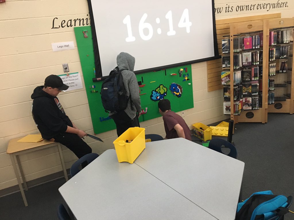 BCI_Library's tweet photo. Awesome #grade9 library learning commons @breakoutEDU escape room #orientation today! #theybrokeout #theygotcandy #thelibraryisfun #teambuilding @BCIVS https://t.co/0a9tsm7SD2