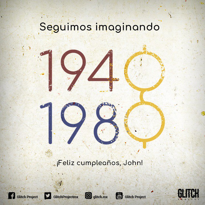 GlitchProjectMx's tweet photo. Hoy se cumplen 78 años del nacimiento de uno de los músicos más influyentes de la música popular. Con millones de aficionados y detractores, Lennon es y seguirá siendo un emblema para muchas generaciones.
#JohnLennon #TheBeatles #HBD #GlitchPlis #LaOtraRealidad https://t.co/xZ0NDyUZWO