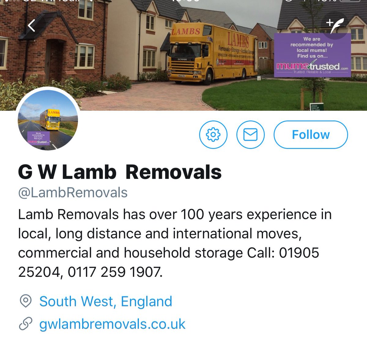 MumsTrustedTraders (@mumstrusted) on Twitter photo Moving soon to and from #Worcester #MumsTrusted <a href="/LambRemovals/">G W Lamb Removals</a> offer a range of #removals services inc:
Domestic & commercial
Household
Local, long distance & international moves
Full packing & unpacking service
Containerised storage
Corporate relocations
Export packingπββοΈπποΈ Moving soon to and from #Worcester #MumsTrusted <a href="/LambRemovals/">G W Lamb Removals</a> offer a range of #removals services inc:
Domestic & commercial
Household
Local, long distance & international moves
Full packing & unpacking service
Containerised storage
Corporate relocations
Export packingπββοΈπποΈ